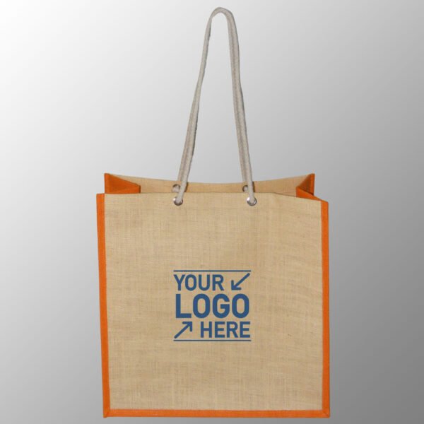 Custom Printed Jute Bag made from Laminated AZO free dyed Jute fabric