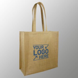 design and buy your own custom printed laminated large jute bag with handles