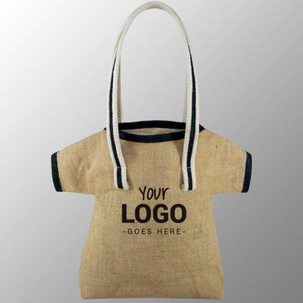 T-Shirt shaped Jute Bag With long Shoulder Handles