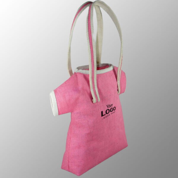 T-Shirt shaped Jute Bag With long Shoulder Handles