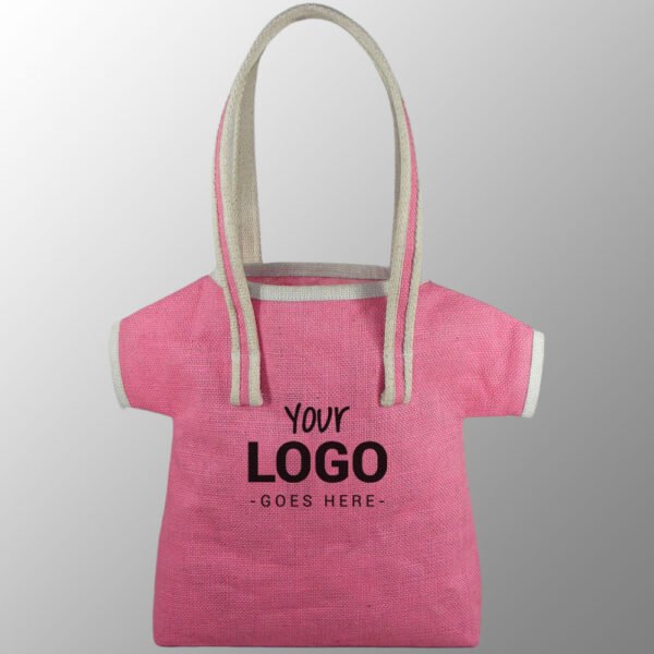 T-Shirt shaped Jute Bag With long Shoulder Handles