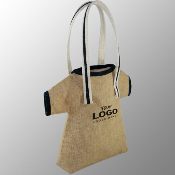 T-Shirt shaped Jute Bag With long Shoulder Handles