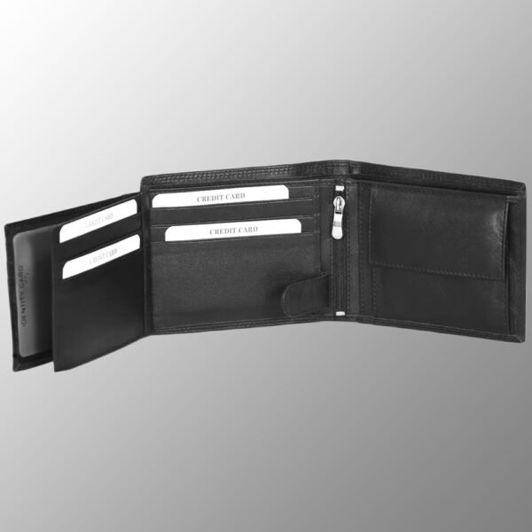 Genuine Nappa Leather Wallet # S200 made from Cow Valentino Nappa Leather with multiple card and currency slots