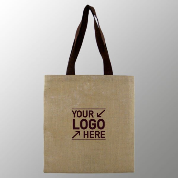 design and buy your own custom printed cheap jute tote bag with cotton handles