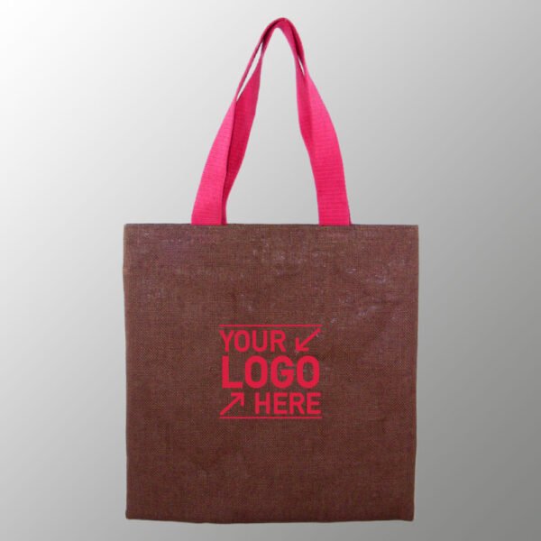 design and buy your own custom printed cheap jute tote bag with cotton handles