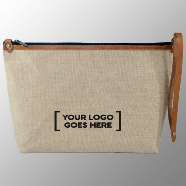 juco toilet bag with leather trims