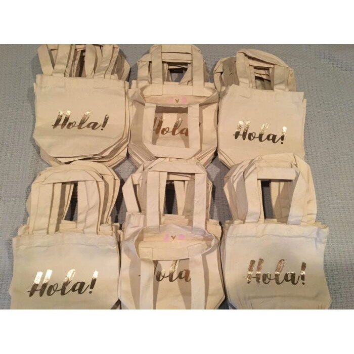 customize foil transfer canvas bag