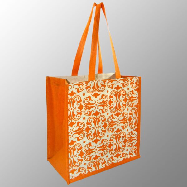 screen printed jute bag