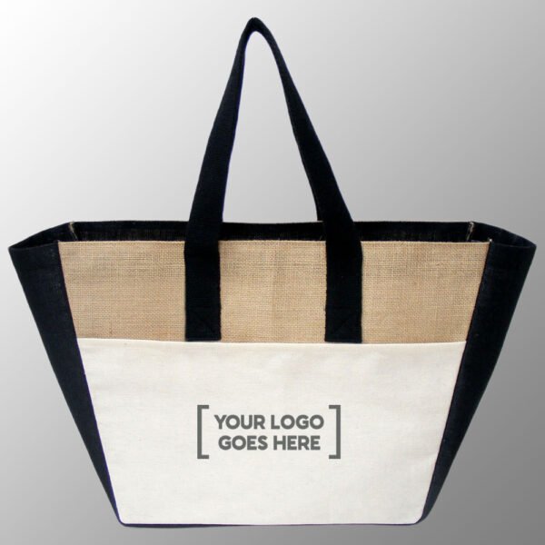 Jute Bag with Canvas Pocket