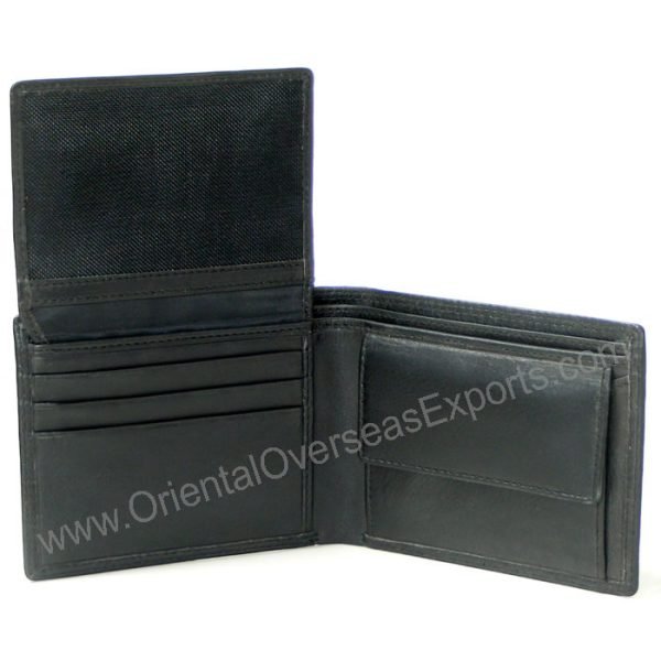 real leather wallet with rfid protection