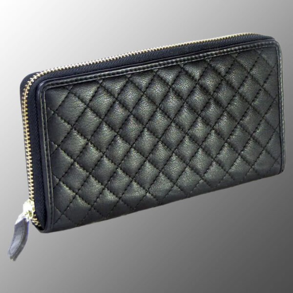 real leather quilted hand purse