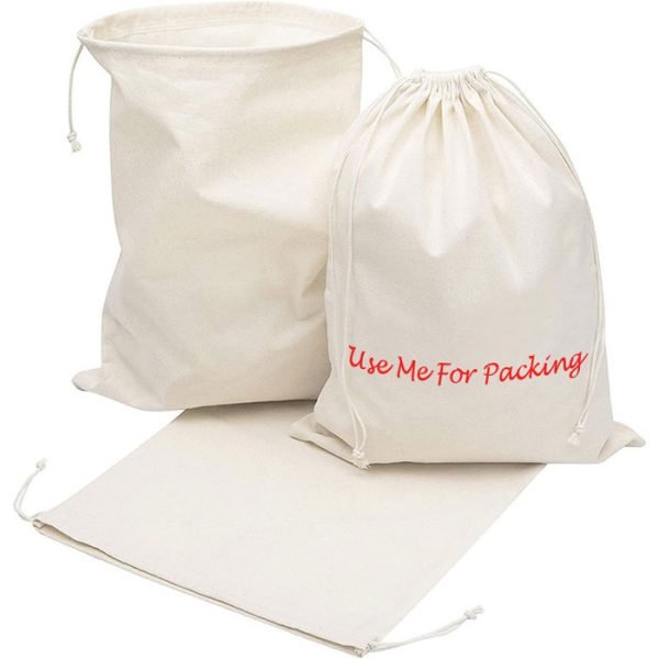 Cotton Canvas Double Drawstring Dust Bag