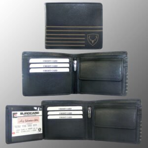 Buy Engraved Unisex Leather Wallet, Model T1-323A made from Cow DDDM Nappa Leather.