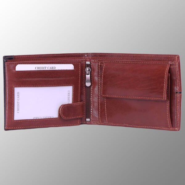 design and buy custom embossed real Brown VT leather wallet with multiple card and currency slots online