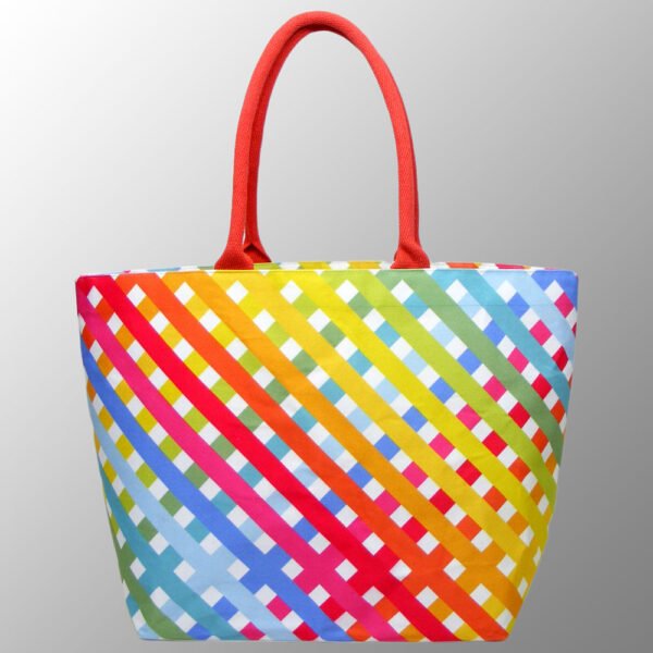 canvas shopping bag with digitally printed all over