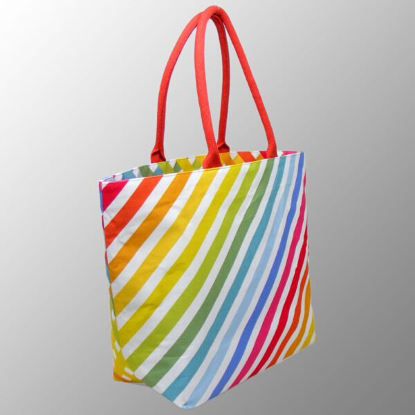 canvas shopping bag with digitally printed all over