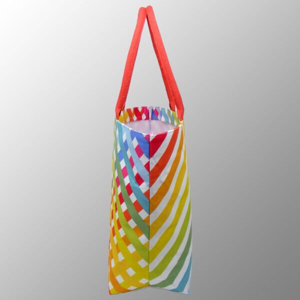 canvas shopping bag with digitally printed all over