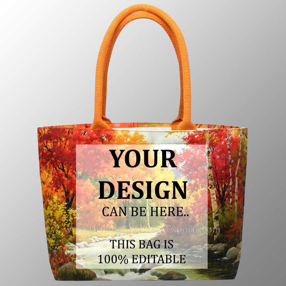 One Color Printed Cotton Tote Bag