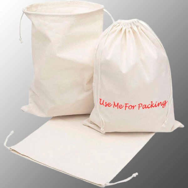 Cotton Canvas Double Drawstring Dust Bag