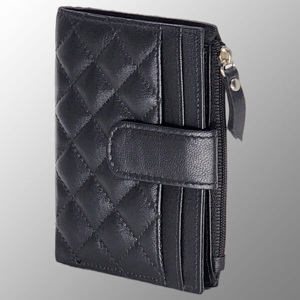 Quilted Leather Purse T4-577 made from Goat Leather